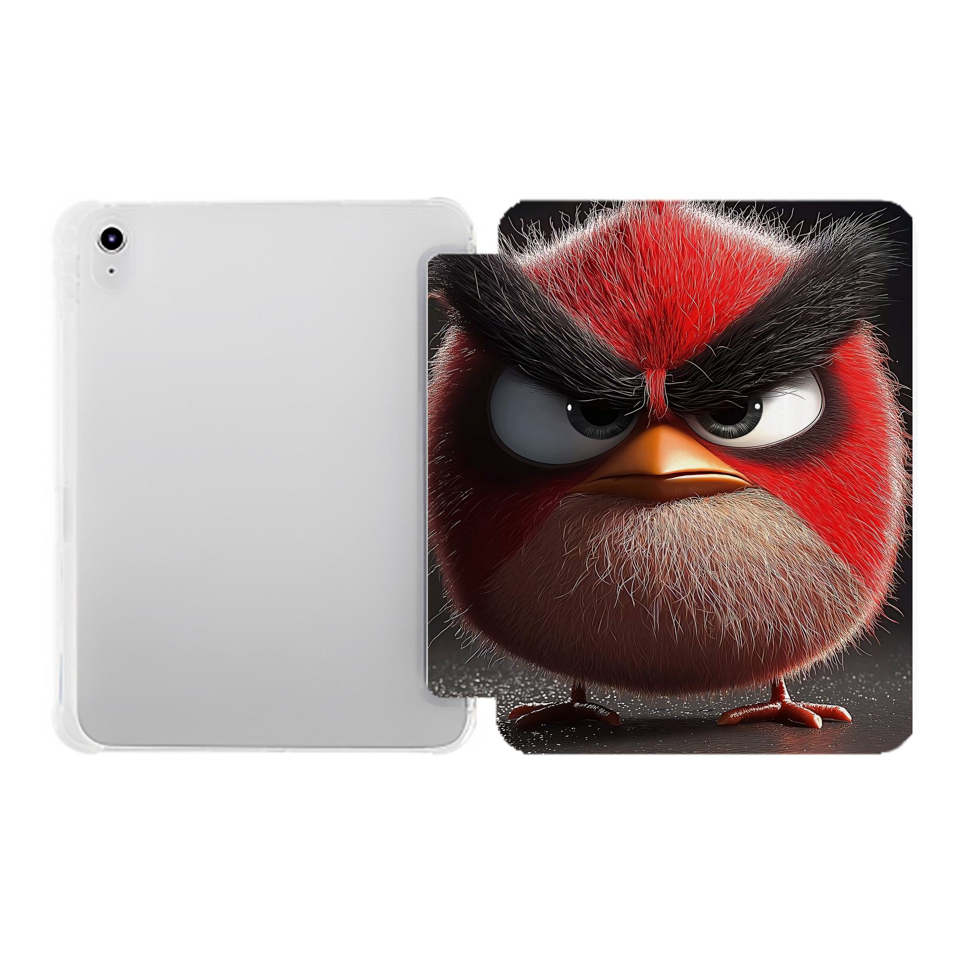 （画像用） Angry Birds アングリーバード IPad ケース ペン収納付き 三つ折りスタンド PUレザー×シリコン 対応機種9.5/10.5/10.9インチ